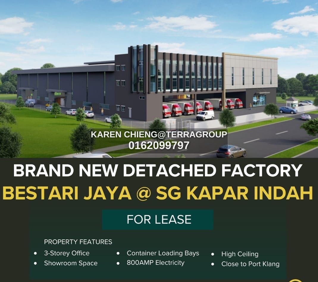 3 storey Semi D factory 9.7ksft  for SALE