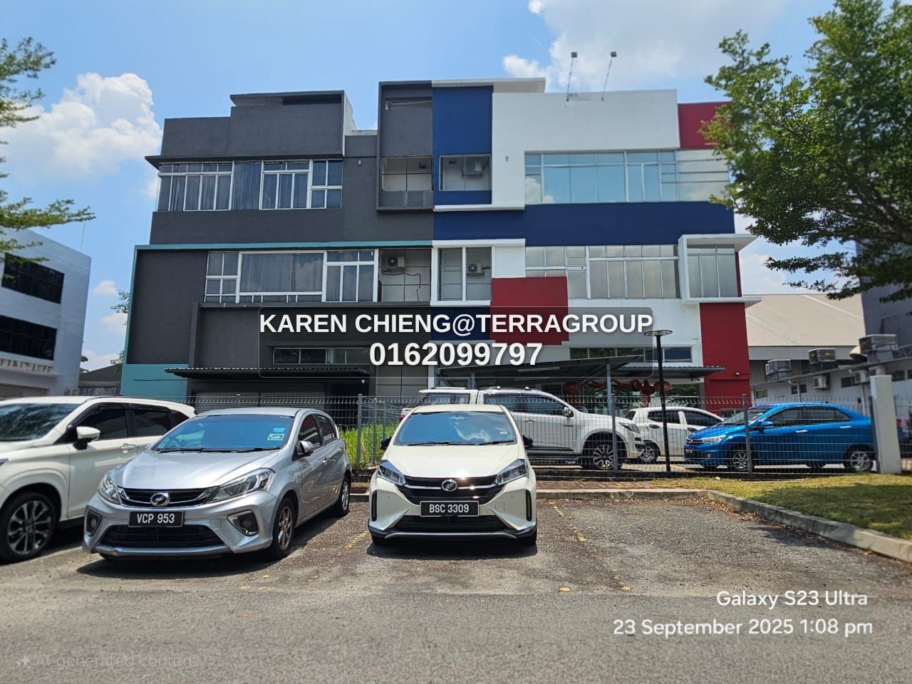 3 storey Semi D factory 6300sft  for SALE